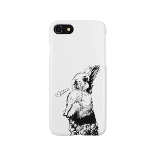 Rabbit drawing series / Black Smartphone Case