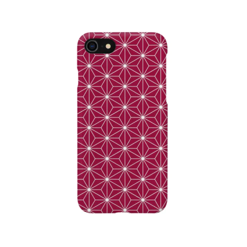 麻の葉-Asanoha- 茜 iPhone Smartphone Case