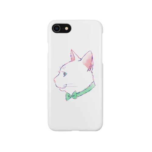 White cat スマホケース