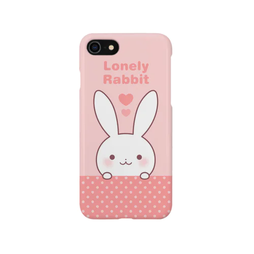 寂しがりうさぎ（Hello-赤） iPhone Smartphone Case