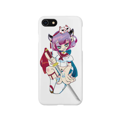 戦え！猫又ちゃん！ iPhone Smartphone Case