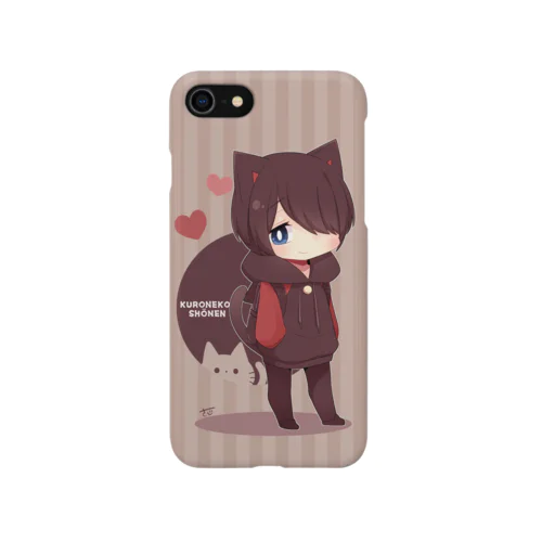 黒猫少年 iPhone Smartphone Case