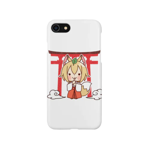 キツネ巫女 iPhone Smartphone Case