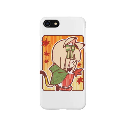 招きネコ娘 iPhone Smartphone Case