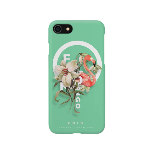 FLOMINGO(flower X flamingo) green スマホケース