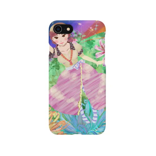花ラフルGIRL iPhone Smartphone Case
