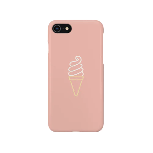 ソフトクリーム（coral pink small） Smartphone Case