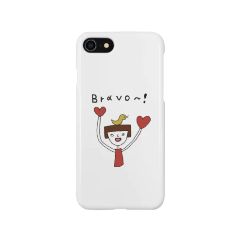 鳥と女の子 iPhone Smartphone Case