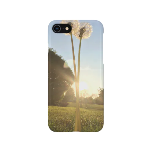 たんぽぽと夕日の夏 iPhone Smartphone Case