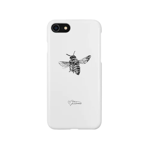 Bee drawing series / Black Smartphone Case