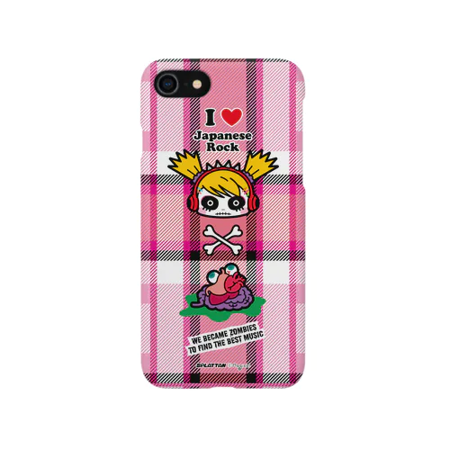 iPhoneケース『チェック柄（ピンク）』 スプラッたん Smartphone Case