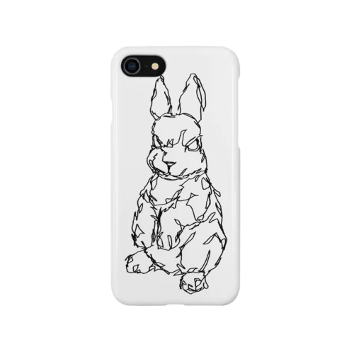 左手で描いたウサギA Smartphone Case