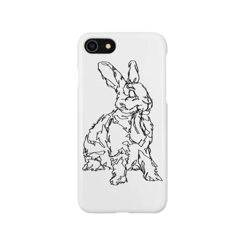 左手で描いたウサギB Smartphone Case