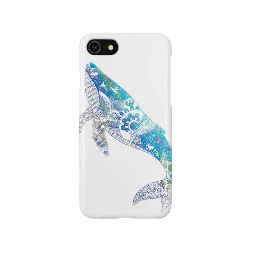 クジラの切り絵 iPhone Smartphone Case