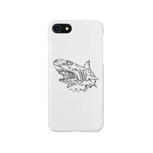 左手で描いたサメ Smartphone Case