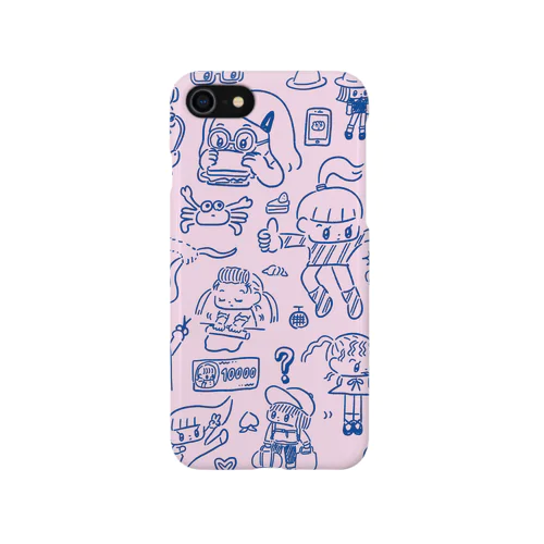 ピンクとネイビーって合うね Smartphone Case