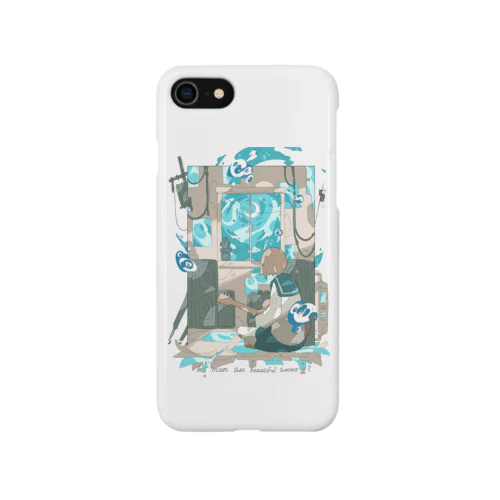 「月が綺麗でした。」藍色空ver. iPhone Smartphone Case