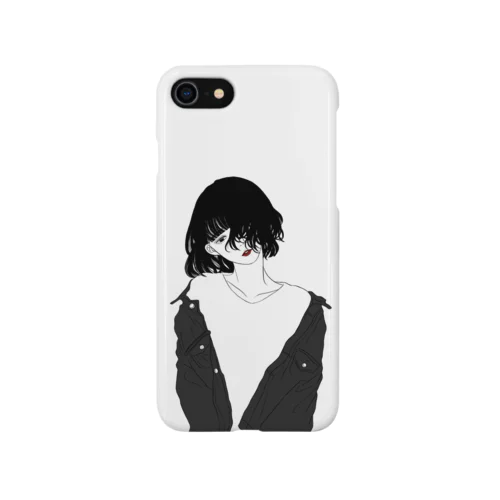 黒髪ボブ iPhone Smartphone Case
