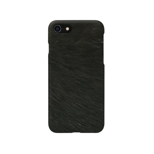 猫毛柄iPhoneケース（クロネコ） iPhone Smartphone Case