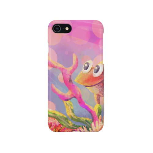 カラフルで絵本チックな魚 iPhone Smartphone Case