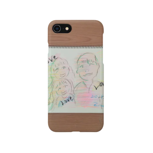 仲良く三兄弟LOVE iPhone Smartphone Case