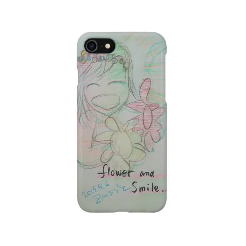 お花と笑顔のパワー iPhone Smartphone Case