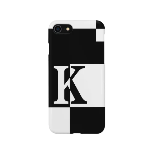 シンプルデザインアルファベットK iPhone Smartphone Case