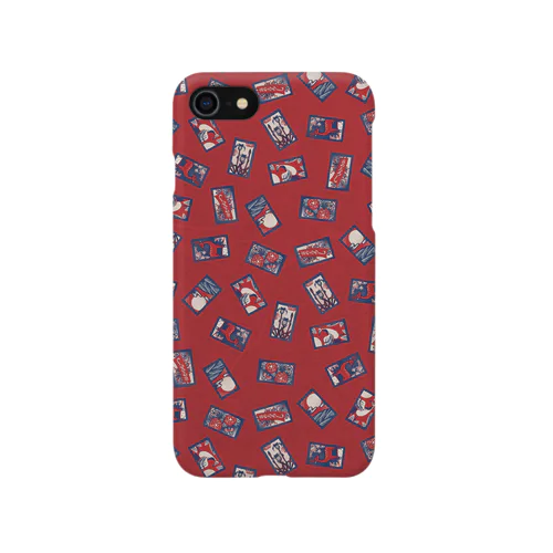 【日本レトロ#30】花札（パターン） iPhone Smartphone Case