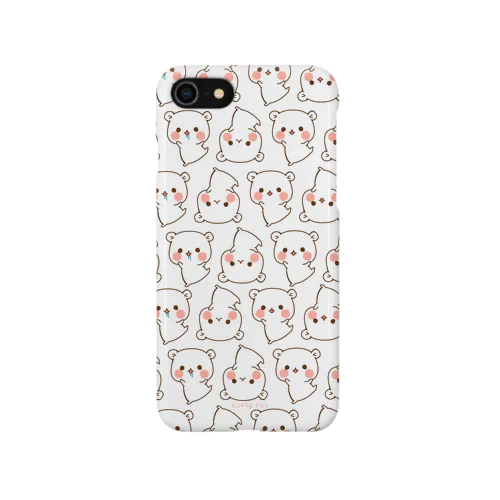 ゲスくま総柄whiteスマホケース iPhone Smartphone Case