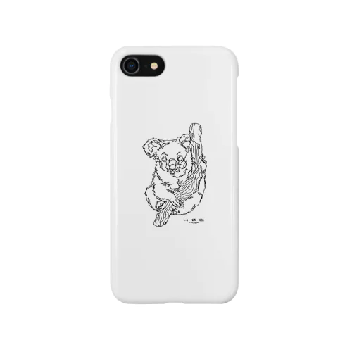 左手で描いたコアラ 白ver.ハードカバー Smartphone Case