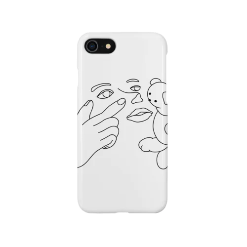 くまとテレパシー / black Smartphone Case