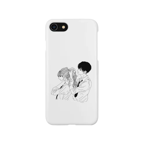 カップルスマホケース　白 iPhone Smartphone Case