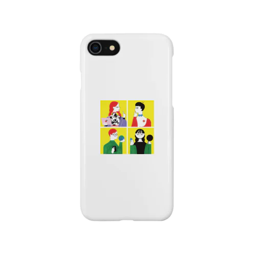 3.全員黄色正方形（小　右端） iPhone Smartphone Case