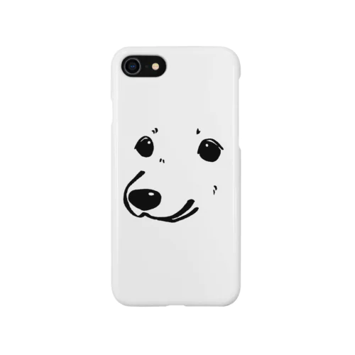 白わんこ どアップ スマホケース Smartphone Case