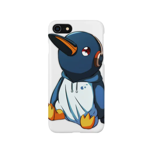 フードのペンギンくんスマホケース iPhone Smartphone Case