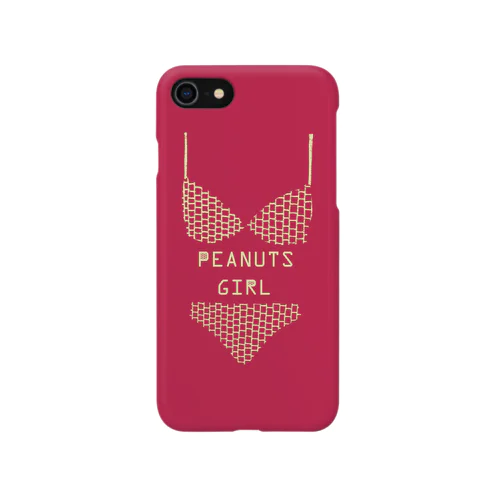 PEANUTS GIRL ビキニ (赤) iPhone Smartphone Case