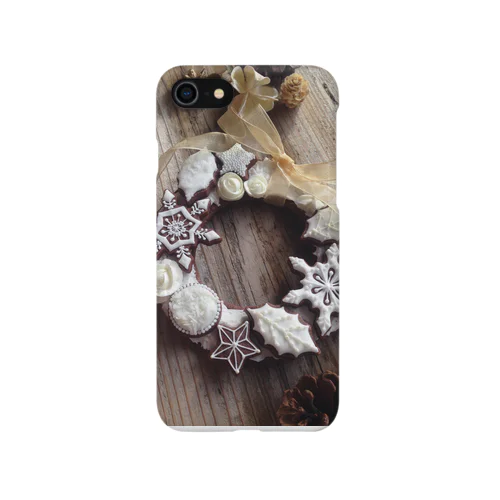 クリスマスアイシングクッキーリース iPhone Smartphone Case