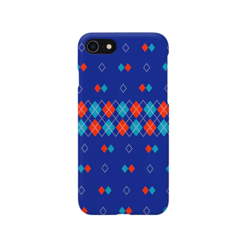 ヴィンテージアーガイルblue iPhone Smartphone Case
