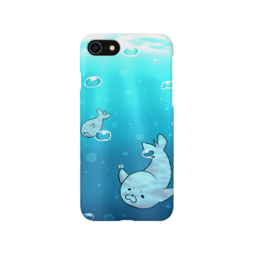 エセ関西弁アザラシゴマフさん（遊泳） iPhone Smartphone Case