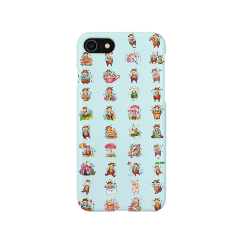 ＊じゃがいもおじさん水色＊ iPhone Smartphone Case
