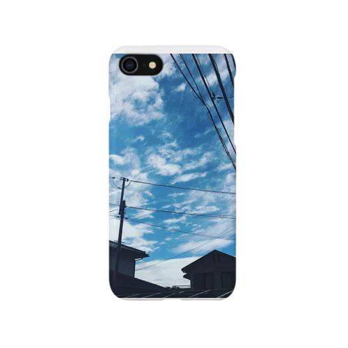 電線のある風景 iPhone Smartphone Case
