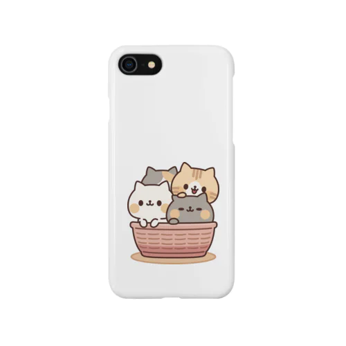 ネコがいっぱい/カゴver. iPhone Smartphone Case