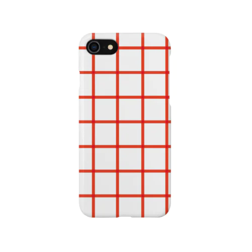 シンプルかわいい赤チェック iPhone Smartphone Case