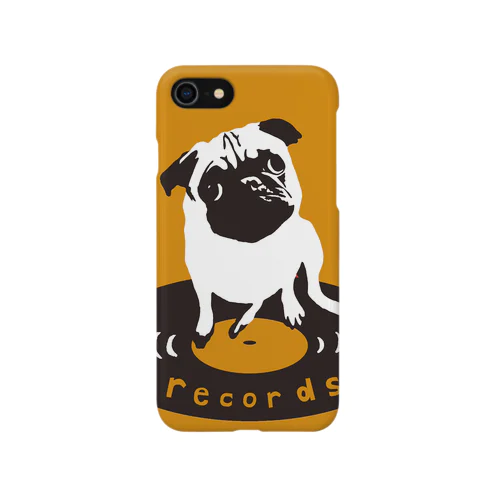パグのパン粉社長どアップ（黄色） iPhone Smartphone Case