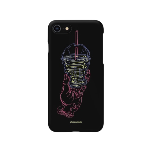飲むだけで太るアレ (black) Smartphone Case