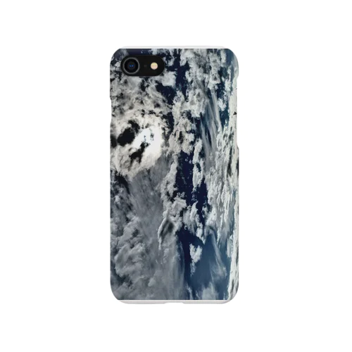 白と青 iPhone Smartphone Case