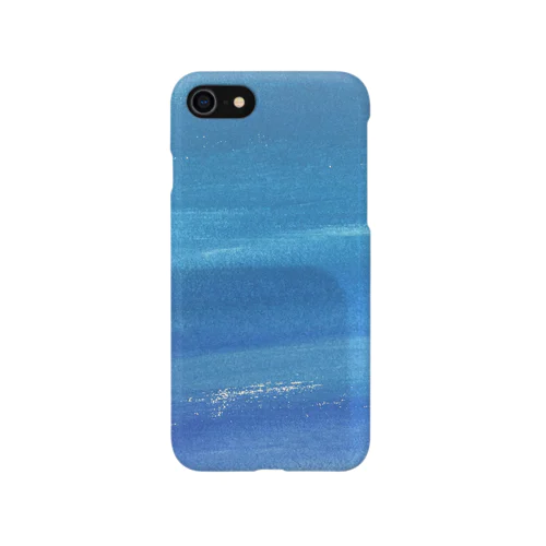 水彩ブルー iPhone Smartphone Case