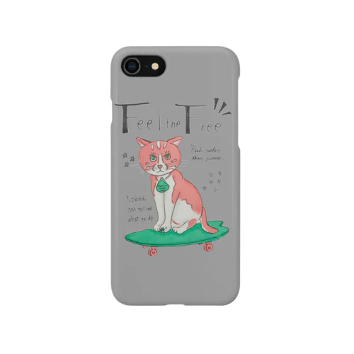 スケボーネコのスマホケース iPhone Smartphone Case