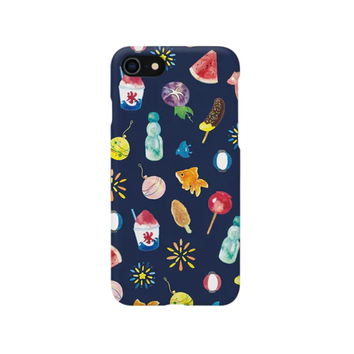 サマー！iPhoneケース（紺） Smartphone Case