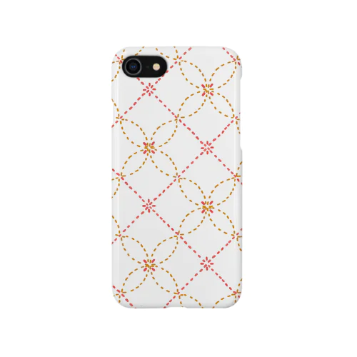 sasiko-変わり七宝（花）- iPhone Smartphone Case